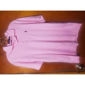 *SOLD*Men’s Pink Polo Ralph Lauren Collard Short Sleeve Top Size Medium Classic